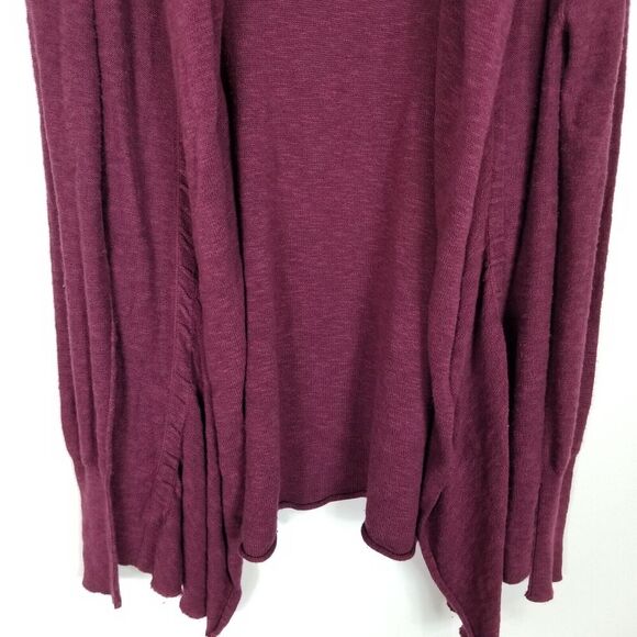 Free People Women In My Element Cardigan Sweater Sz XS Purple Open Lagenlook - Picture 3 of 6